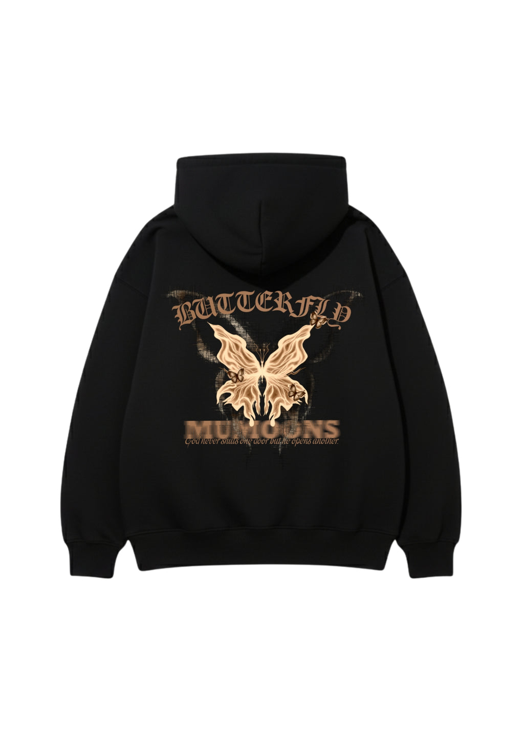 Oversized Unisex Butterfly Hoodie – Premium 400 GSM Heavyweight Cotton