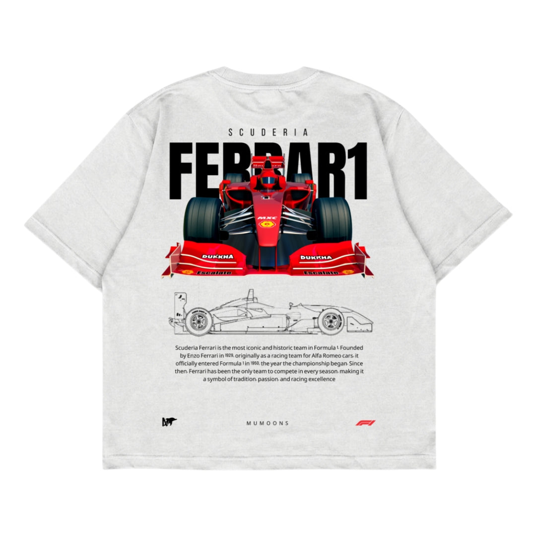 CLEAN WHITE FERRARI TEE