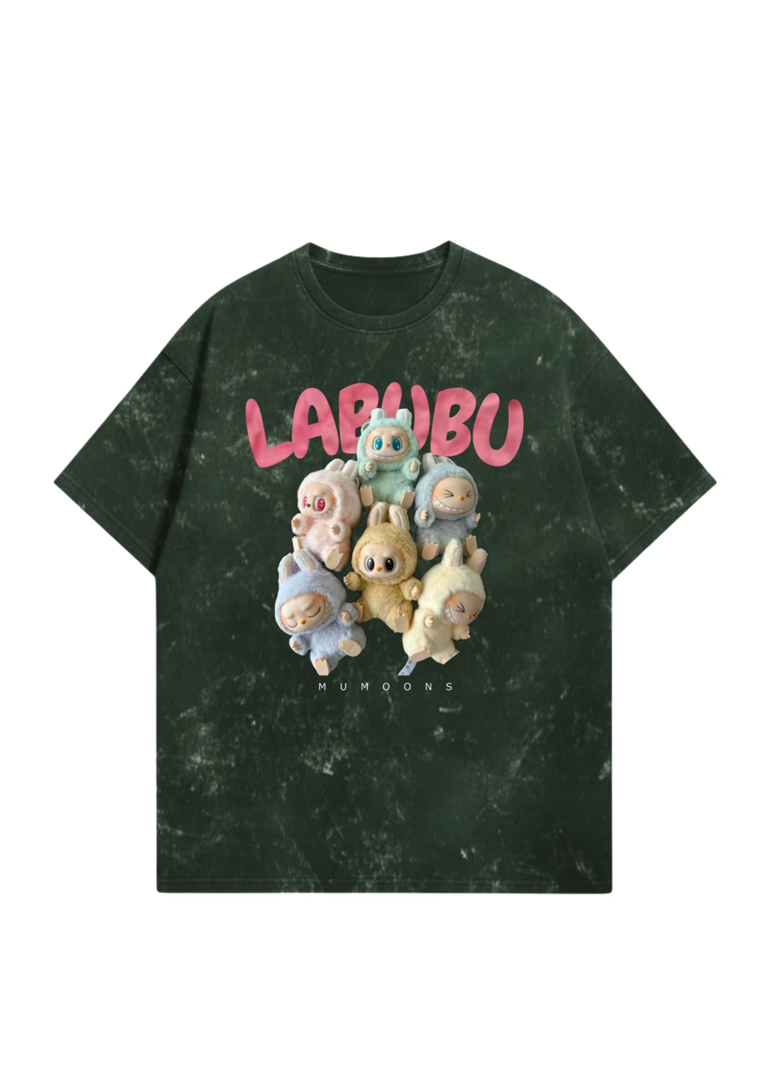 LABUBU Oversized Acid-Washed Tee