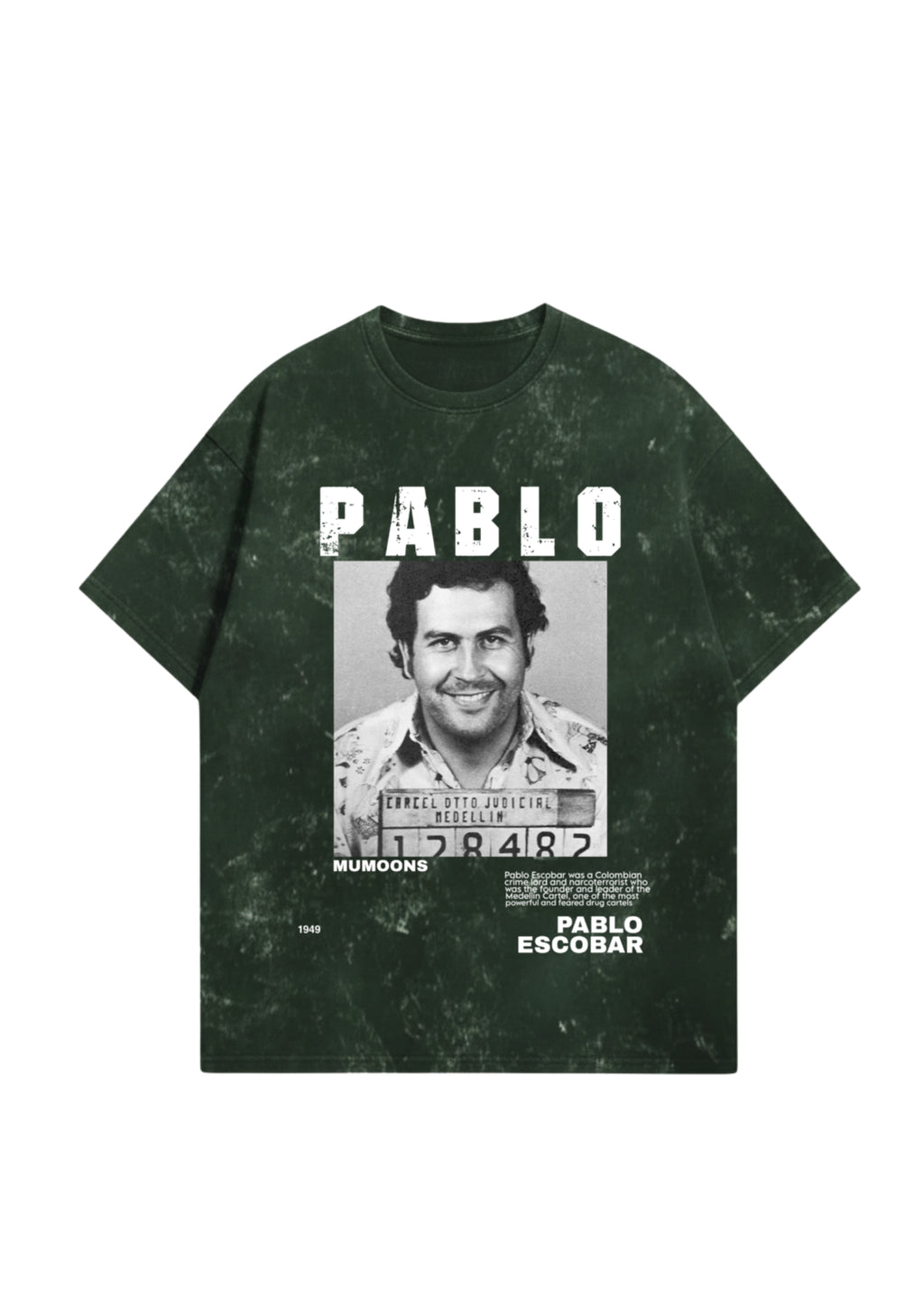Acid-Washed “Pablo Escobar” Unisex Tee – Premium 300 GSM