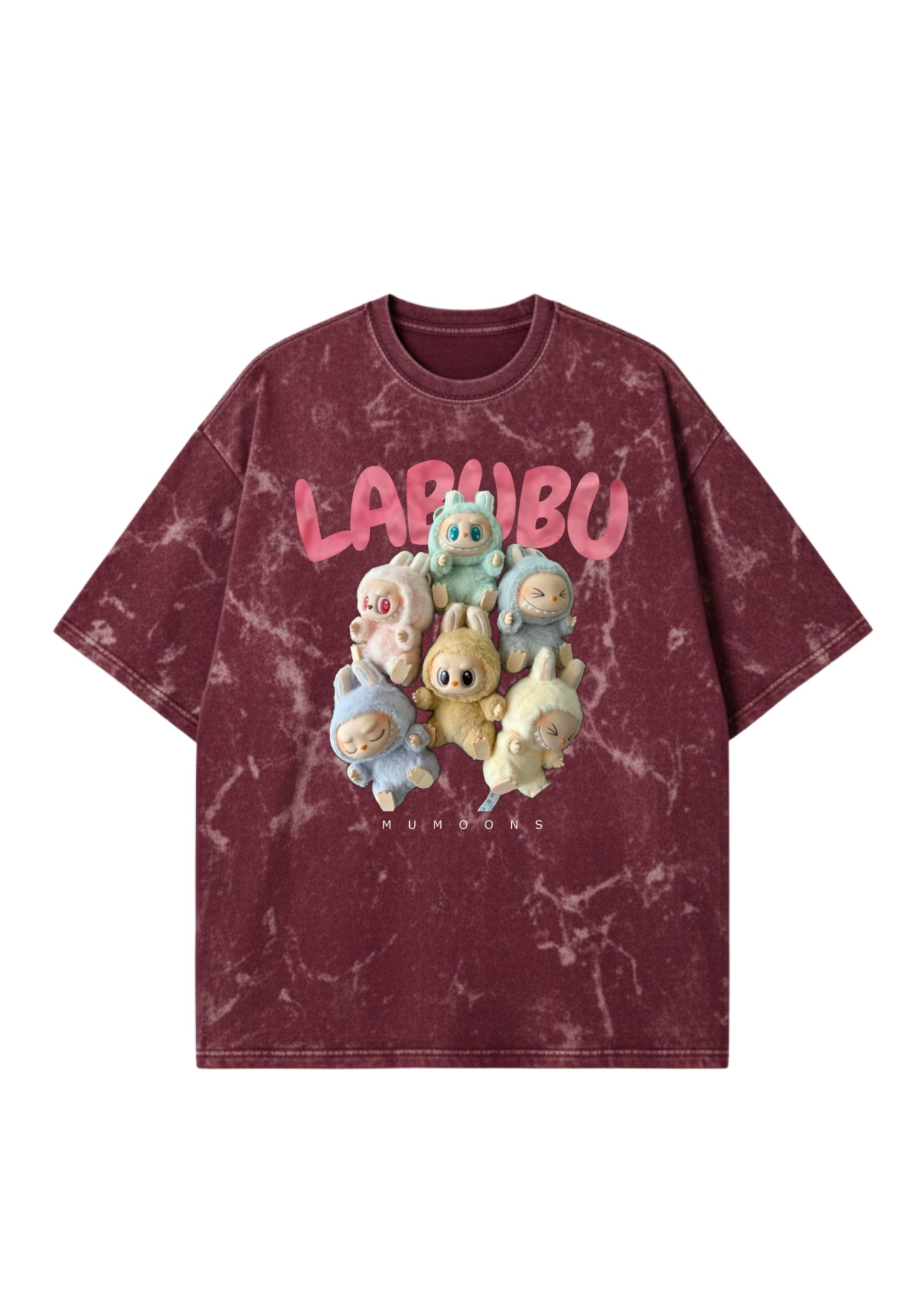 LABUBU Oversized Acid-Washed Tee