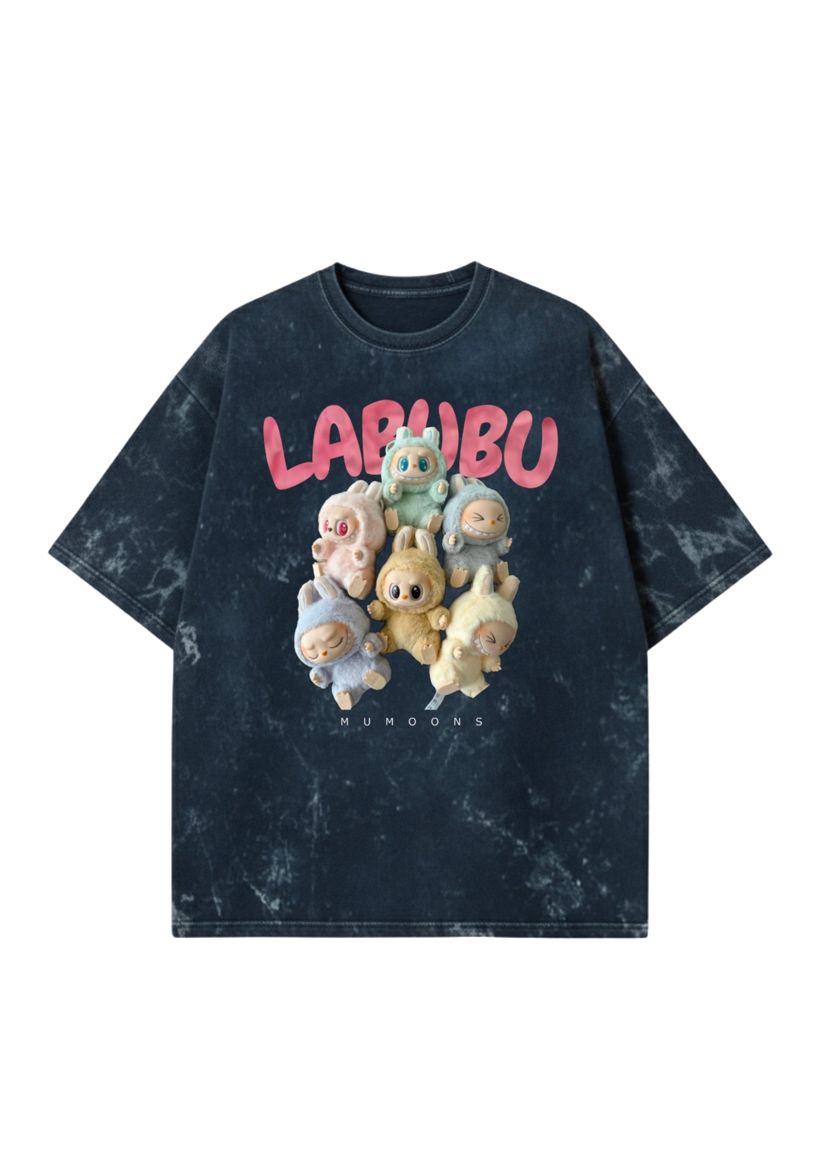 LABUBU Oversized Acid-Washed Tee