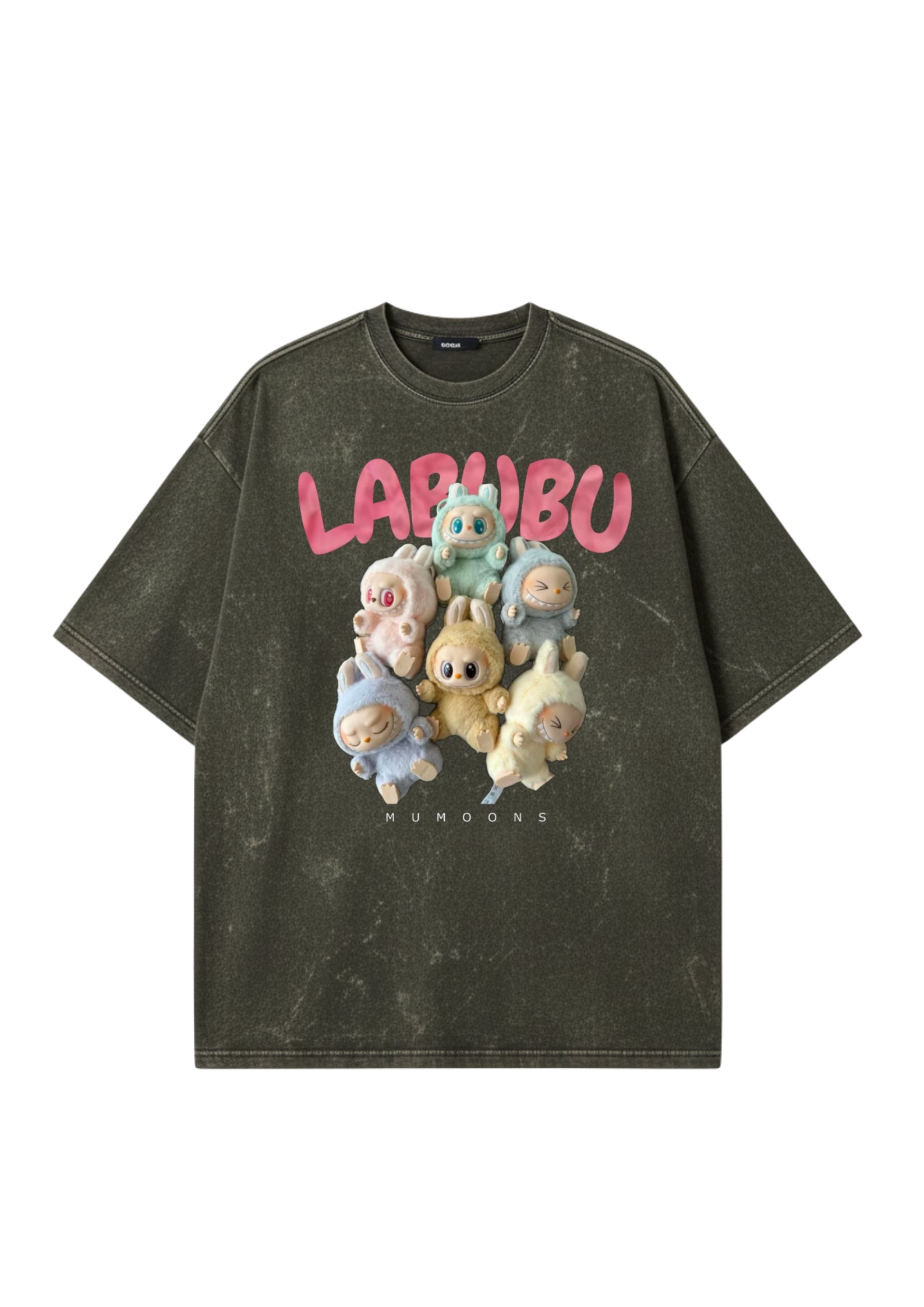 LABUBU Oversized Acid-Washed Tee
