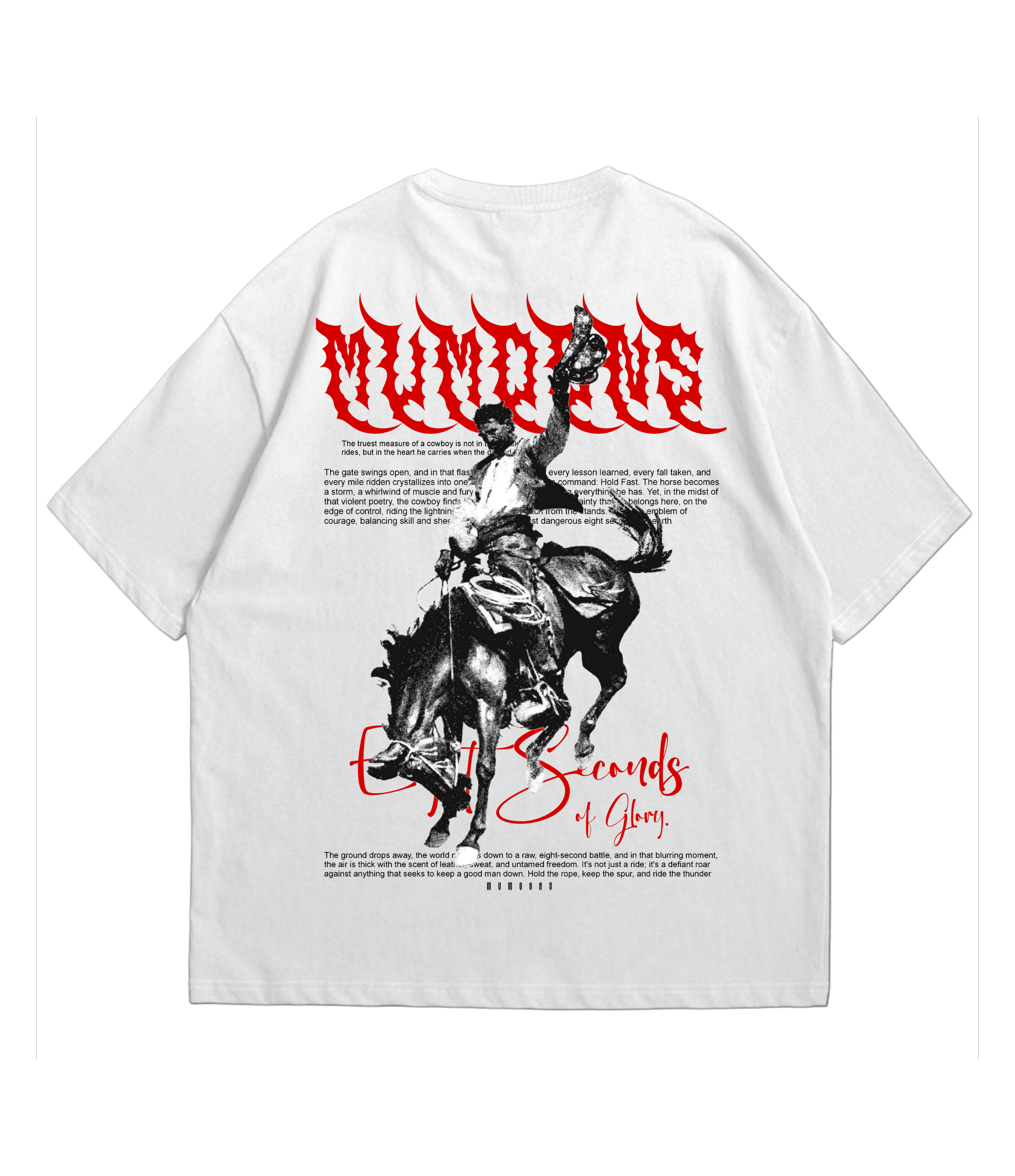 Cowboy Oversized Unisex Tee – Premium 260 GSM Heavyweight Cotton